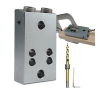 Fierudeng Guide pour percer des trous droits, accessoires en métal stable pour usage intensif - Outils de menuiserie | pour le travail du bois, la menuiserie, la fabrication de meubles, l'atelier, la