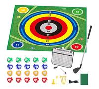 Fierudeng Jeu De Golf D'Intérieur Chip and Stick | Tapis De Frappe Adhésif,Kit de Tapis de Jeu de Golf d'Intérieur Double Face avec 20 Balles,pour, Famille, Golfeurs, Entraînement et Pratique en