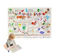 Fierudeng Jouet de Labyrinthe de Table | Activité d'apprentissage précoce en Bois - Jouet de Labyrinthe en Panneau pour Compter Les Chiffres | pour Salle de Classe, Salon, et Filles