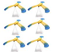 Fierudeng Jouet D'oiseau D'équilibre, 6 Pièces Oiseau D'équilibre, Jouet Oiseau avec Pyramide, Toys D'équilibrage Drôles pour Garçon Fille Adultes