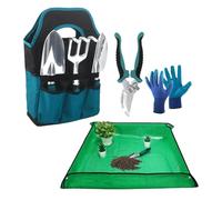 Fierudeng Kit d'outils de Jardinage Manuel | Cultivateur Multifonction Portable en d'aluminium | Ciseaux et pelles pour Plantation et Entretien des d'intérieur