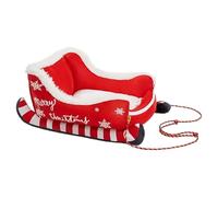 Fierudeng Lit de Noël pour chien | Avec une base antidérapante et un coussin chauffant | Lit en peluche pour chien pour chatons, chatons, intérieur, extérieur, voiture, canapé, boîte de transport