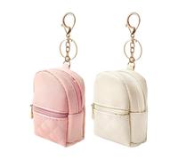 Fierudeng Mini Porte-clés - 2 pièces de Maquillage | Petit Pendentif de Sac à Dos | pour Filles, Femmes, cosmétiques, Rouge à lèvres, Aide auditive, Voyage, école, Shopping en Plein air