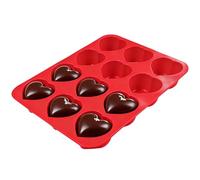 Fierudeng Moule en silicone antiadhésif en forme de cœur - Moule en silicone pour chocolat - Pour gâteaux, bonbons, dessert, fondant, oursons en caoutchouc, bougie, artisanat, fête, vacances