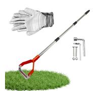 Fierudeng Pelle Manuelle de Jardin pour désherbage avec poignée réglable | Désherbeur et grattoir métal pour Le Jardin, desserrer, Labour et Border sur la terrasse, la pelouse et Le Parterre de