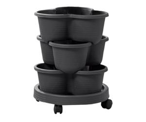 Fierudeng Pot Vertical empilable à 3 Niveaux pour Fraises - Pot empilable - Jardinière Verticale pour Fraises - Permet de cultiver des Pommes de Terre, des Fraises et Une variété de légumes dans Un