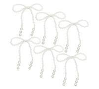 Fierudeng pour Sapin De Noël,6 Pièces Strass Moderne,Fausse Perle Noeud Ornements De Sapin De Noël | pour Décoration De La Maison Salon Chambre Mur Cheminée Guirlande Fête Mariage Anniversaire