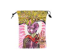 Fierudeng Sac de tarot | Sac de rangement en satin avec cordon de serrage pour bijoux | Organisateur de protection pour les voyages, les soirées de jeu, les accessoires d' | Deck Cube Runes