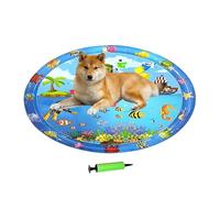 Fierudeng Tapis à eau pour chats, tapis rafraîchissant pour chiots, 99 x 99 cm, coussin rafraîchissant interactif avec pompe pour l'été, l'intérieur, l'extérieur, le jardin, l'appartement, les chiots
