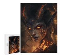 Fiery Demon Portrait Puzzle 500 Pièces Educa Jouet en Bois Cadeau Unique Décoration Intérieure Jeu Éducatif Challenge Toy Adultes Et Enfants À Partir De 14 Ans 500 PCS