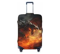 Fiery Dragon Of Chaos Housses de bagage de voyage élastiques 45,7 à 81,3 cm, noir, S