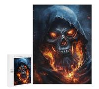 Fiery Grim Reaper Artwork Puzzle 1000 Pièces Educa Jouet en Bois Cadeau Unique Décoration Intérieure Jeu Éducatif Challenge Toy Adultes Et Enfants À Partir De 14 Ans 500 PCS