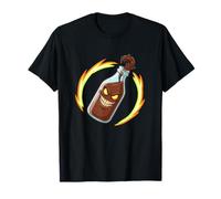 Fiery Hot Sauce Bouteille Crazy Evil Visage T-Shirt