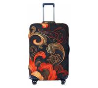 Fiery Housses de bagages de voyage à motif floral - Housses de protection élastiques pour valises de 45 à 32 cm, Noir, G