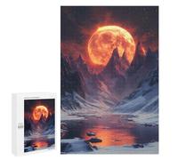 Fiery Moonlit Mountain Valley Puzzle 1000 Pièces Educa Jouet en Bois Cadeau Unique Décoration Intérieure Jeu Éducatif Challenge Toy Adultes Et Enfants À Partir De 14 Ans 1000 PCS