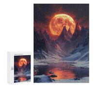 Fiery Moonlit Mountain Valley Puzzle 1000 Pièces Educa Jouet en Bois Cadeau Unique Décoration Intérieure Jeu Éducatif Challenge Toy Adultes Et Enfants À Partir De 14 Ans 300 PCS