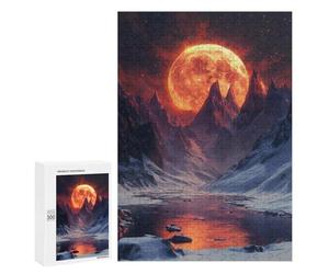 Fiery Moonlit Mountain Valley Puzzle 1000 Pièces Educa Jouet en Bois Cadeau Unique Décoration Intérieure Jeu Éducatif Challenge Toy Adultes Et Enfants À Partir De 14 Ans 300 PCS
