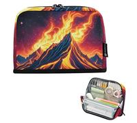 Fiery Mountain Grande trousse à crayons avec fermeture éclair pour adolescentes et filles Motif floral Rose Papeterie pour enfants Fournitures scolaires