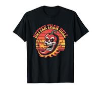 Fiery Skull Pepper Flame Spicy Chili Oeuf Design T-Shirt