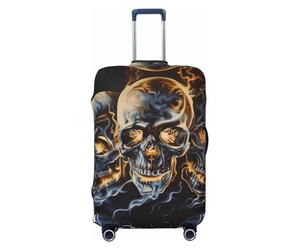Fiery Skull Trio Housses élastiques pour bagage de voyage 45,7 à 81,3 cm, noir, L