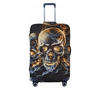 Fiery Skull Trio Housses élastiques pour bagage de voyage 45,7 à 81,3 cm, noir, X-Large