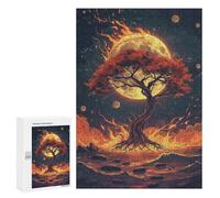 Fiery Tree in Space Puzzle 1000 Pièces Educa Jouet en Bois Cadeau Unique Décoration Intérieure Jeu Éducatif Challenge Toy Adultes Et Enfants À Partir De 14 Ans 300 PCS