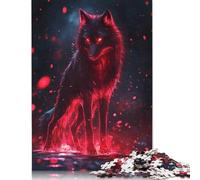 Fiery Wolf Puzzle 1000 Pièces Educa Jouet en Bois Cadeau Unique Décoration Intérieure Jeu Éducatif Challenge Toy Adultes & Enfants des 14 Ans 1000pcs (40x28cm)
