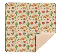 Fiesta Cactus Tapis de jeu rembourré doux pour bébé Marron 127 x 127 cm