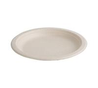 Fiesta Compostable Bagasse Round Plate 10'' Natural colour (Pack 50)