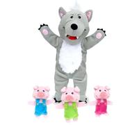 Fiesta Crafts Big Bad Wolf & 3 Little Pigs Tellatale Hand Puppet