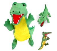Fiesta Crafts Crocodile Hand Puppet Toy for Kids - Soft Hand Educational Plush Animal Puppet Toddler Toy for Development of Skills, Communications and Storytelling for Ages 2 to 9 Years