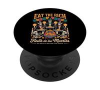 Fiesta de Los Muertos - Pas de Richesse au-delà du Squelette de la Tombe PopSockets PopGrip Adhésif