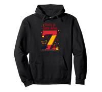 Fiesta de Siete Anos Espagnol 7ème Anniversaire Cadeau Sweat à Capuche, Unisexe pour Adultes, Noir, XXL