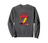 Fiesta de Siete Anos Espagnol 7ème Anniversaire Cadeau Sweatshirt, Unisexe pour Adultes, Chiné Foncé, XL
