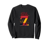 Fiesta de Siete Anos Espagnol 7ème Anniversaire Cadeau Sweatshirt, Unisexe pour Adultes, Noir, S