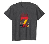 Fiesta de Siete Anos Espagnol 7ème Anniversaire Cadeau T-Shirt, Enfant, Chiné Foncé, 2 Ans