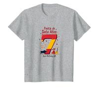 Fiesta de Siete Anos Espagnol 7ème Anniversaire Cadeau T-Shirt, Enfant, Gris Chiné, 10 Ans