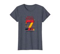 Fiesta de Siete Anos Espagnol 7ème Anniversaire Cadeau T-Shirt, Femme, Bleu Chiné, XXL