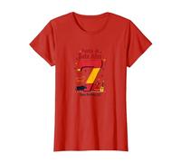 Fiesta de Siete Anos Espagnol 7ème Anniversaire Cadeau T-Shirt, Femme, Rouge, XS