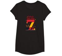Fiesta de Siete Anos Espagnol 7ème Anniversaire Cadeau T-Shirt, Fille, Noir, S