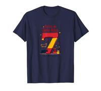 Fiesta de Siete Anos Espagnol 7ème Anniversaire Cadeau T-Shirt, Homme, Bleu Marine, 5XL