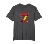 Fiesta de Siete Anos Espagnol 7ème Anniversaire Cadeau T-Shirt, Homme Grandes Tailles, Chiné Foncé, 3X Tall