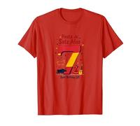 Fiesta de Siete Anos Espagnol 7ème Anniversaire Cadeau T-Shirt, Homme, Rouge, M