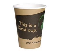 Fiesta Green DS059 Lot de 50 tassesà café compostablesà paroi simple 340 ml