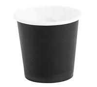 Fiesta Green recyclable Gobelets espresso noir Olympia 120ml, Tasses à café expresso recyclables à paroi simple 112 ml, 4 oz (lot de 50), noir, quantité par lot : 50, GF019