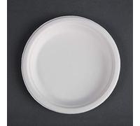 Fiesta Lot de 50 assiettes rondes compostables Vert 179 mm