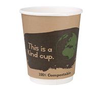 Fiesta Lot de 500 tassesà café compostablesà double paroi Vert 227 ml