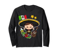 Fiesta Mexican Mariachi Latinx Cinco de Mayo Mexico Souvenir Manche Longue