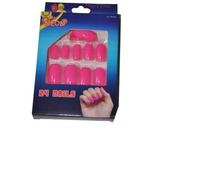 Fiesta Palace - lot de 24 faux ongles rose fluo neon