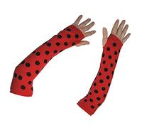 Fiesta Palace - paire de mitaines coccinelle rouge et noir longues 40cm